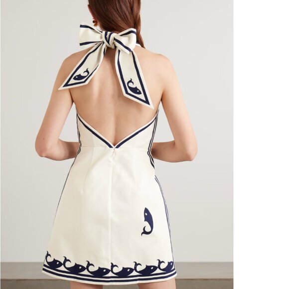 Alemais Marine printed cotton minidress - Picture 2 of 13